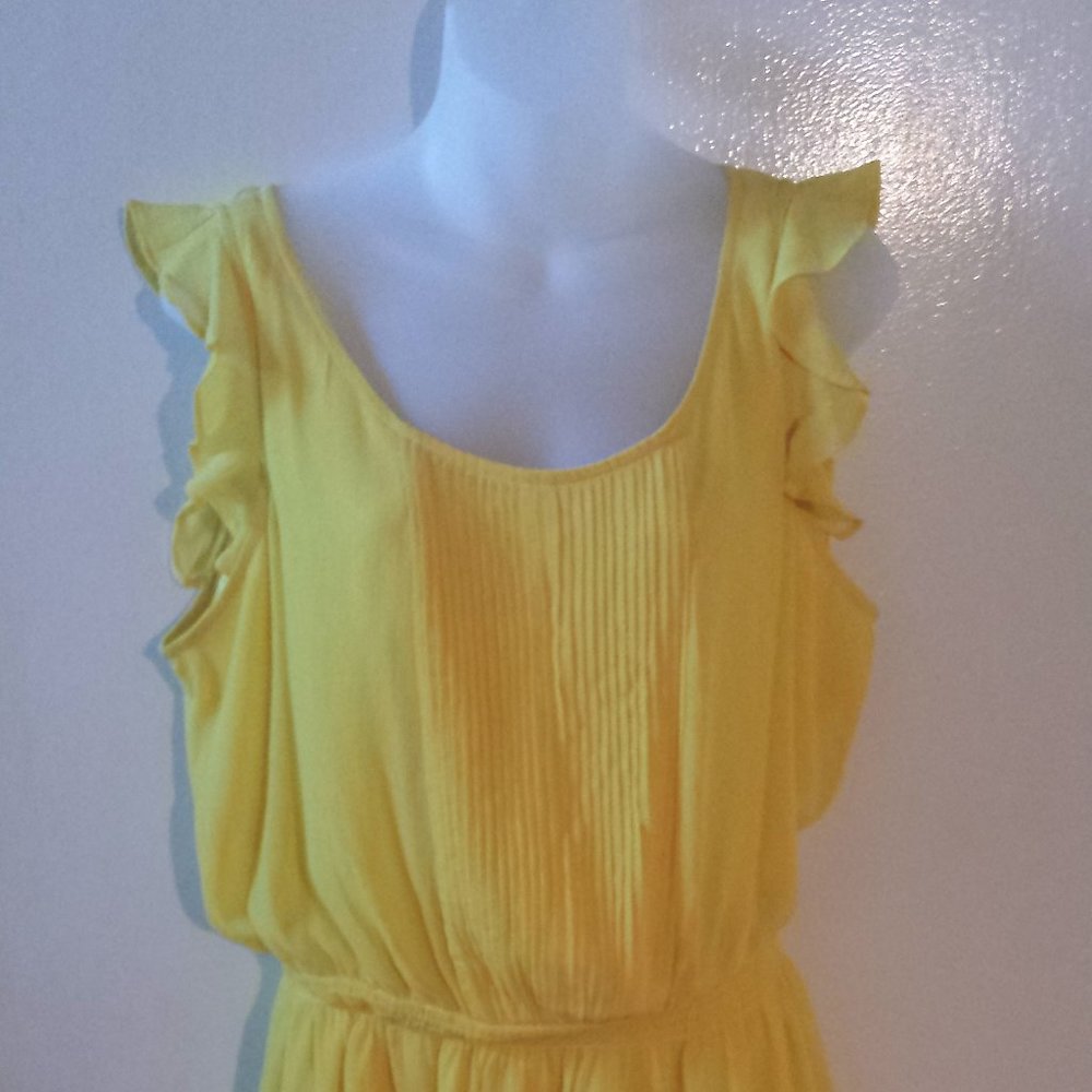 Tommy Hilfiger Drop Waist Yellow Chiffon dress XL